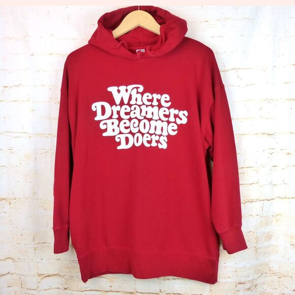 Uniqlo x Verdy Hoodie Women XL Red Rise Dreamers Become Doers Rise Again Pockets - Picture 4 of 10